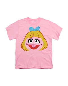 Футболка с коротким рукавом для детей с изображением Prairie Dawn из "Улицы Сезам", розовый Gildan