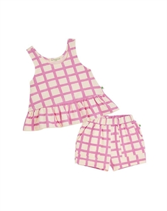 Комплект Bonnie Mob с топом и шортами в оборках, розовый The bonnie mob