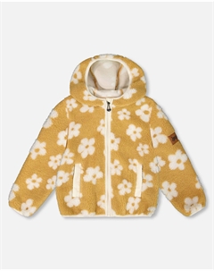 Светло-бежевая куртка-шерпа межсезонная Deux par deux