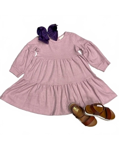 Детское платье Melody в рубчик, фиолетовое Mabel + honey