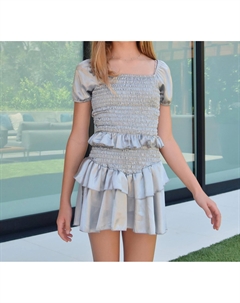 Платье Amber Smock серебристое Cheryl creations