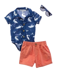 Рэйчел Зои Комплект из 3 предметов с солнцезащитными очками, синий Rachel zoe