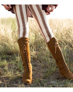 Детские полосатые леггинсы Victoria в коричневом цвете Joyfolie