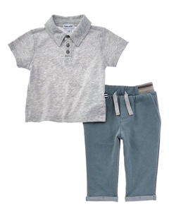 Великолепный комплект из 2 предметов: поло и брюки, зеленый Splendid