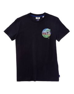 Футболка с принтом расслабленного кроя, синий Scotch&soda