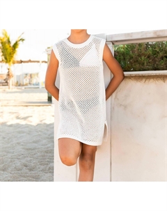 Девушки Reina кружевное платье-накидка в белом Limeapple