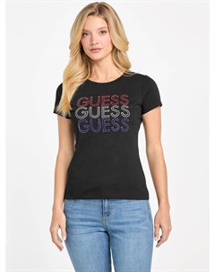 Футболка Liberty с логотипом, черный Guess factory