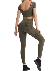 Леггинсы Sgt Pocket оливкового цвета Rockstar peach