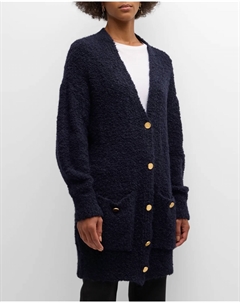 Кардиган оверсайз из букле в синем цвете Frame