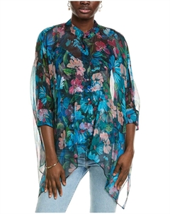 Джонни Вас Катя Шелковая блузка, синий Johnny was