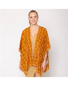 Геометрический пончо-руана, коричневый Truedames