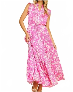 Флорал Симфони макси платье в ярко-розовом Pinch