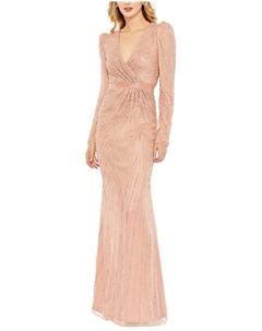 Мак Даггал Платье-футляр с пайетками, розовый Mac duggal