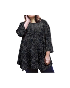 Туника Printed Matsin - плюс в точках с мягкой текстурой, Brushed Dots On the plus side