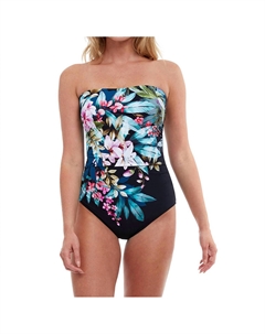 Слитный купальник-бандо в цвете Got Dusk Bloom, Got Dusk Bloom Gottex