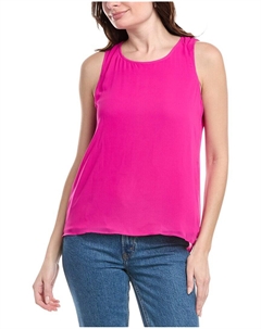 Винс Камуто Майка с асимметричным подолом, фиолетовый Vince camuto