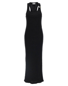 Черное платье с прозрачными вставками Jean paul gaultier