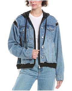 Austin Комбинированный худи с шерстяной курткой, синий Simkhai