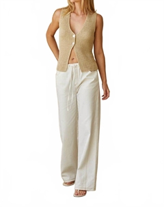 Rena Джинсовые брюки с широкими штанинами в белом цвете Crescent