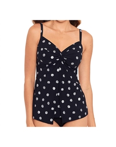 Черный топ-танкини с бюстгальтером на косточках Love Knot Miraclesuit