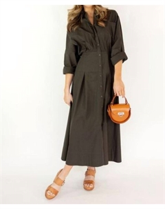 Платье Pietra Maxi в темно-оливковом цвете Apiece apart