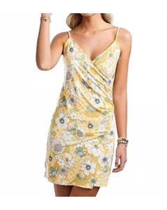 Кики мини-платье с цветочным принтом в желтом O`neill