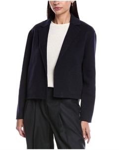 Теория Расслабленная кардиган-куртка из смеси шерсти и кашемира, синий Theory