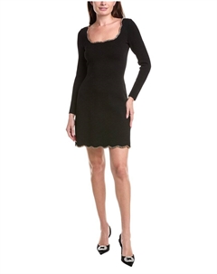 Сандеро Мини-платье с кристальной отделкой, черный Sandro