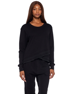 Свитшот Crew с полосатой отделкой, черный Wilt