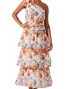 Натали Плечевое Макси Платье В Цветочный Принт, Floral Astr