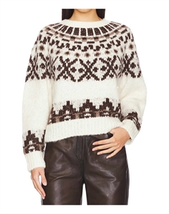 Свитер с жаккардовым узором в кремовых тонах Frame