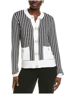 Кардиган из жаккардового трикотажа, черный St. john