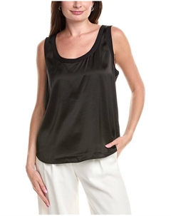 Сатиновая блузка St John, черный St. john