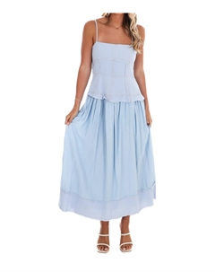 Светло-голубое миди-платье на каждый день Umgee