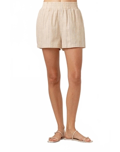 Полосатые льняные шорты Фуллера в разноцветную полоску, мультиколор Sundays