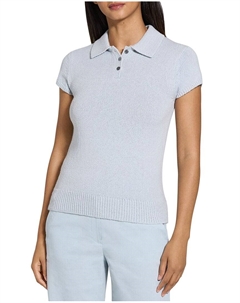 Поло с коротким рукавом из шерстяной смеси, синий Theory