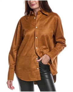 Кали рубашка оверсайз из искусственной замши, Tan Toccin