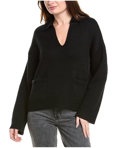 Danica Вязаный свитер-поло из смеси шерсти и кашемира, черный Rag & bone