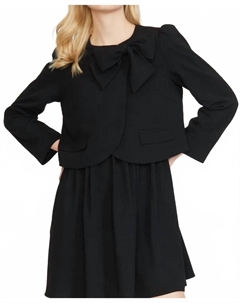 Блузка с бантом в черном цвете Stellah