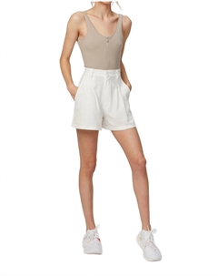 Облегающий боди с молнией и вязкой в песочном цвете, Sand Zeynep arcay