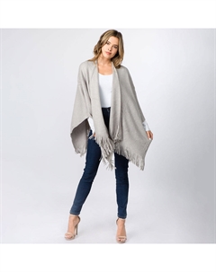 Металлическая бахрома шаль пончо, серый Truedames
