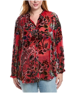 Туника Yoella Burnout из смесового шелка, красный Johnny was