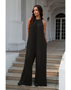 Полноразмерный комбинезон без рукавов с вырезом на спине, черный Truedames