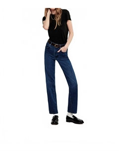 Прямые джинсы Le Sleek Thunderstorm в синем цвете Frame