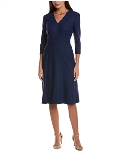 Платье-футляр из фланели Dotara, синий Boss hugo boss