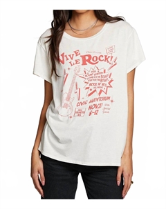 Футболка с коротким рукавом Vive Le Rock в белом цвете Chaser