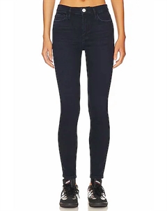 Джинсы Le High Skinny Side Slit Ankle In Onyx Indigo Frame