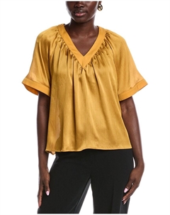 Винс Камуто Блузка с летящим силуэтом, желтый Vince camuto