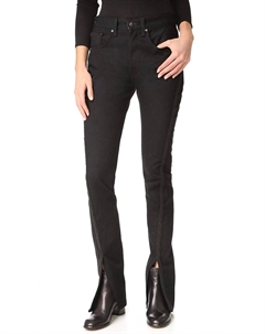 Regalia Узкие джинсы с высокой посадкой и разрезом спереди в черном цвете Rag & bone
