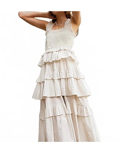 Многослойное макси-платье Leanna в мини-радужном металлическом оттенке, металлик Self contrast